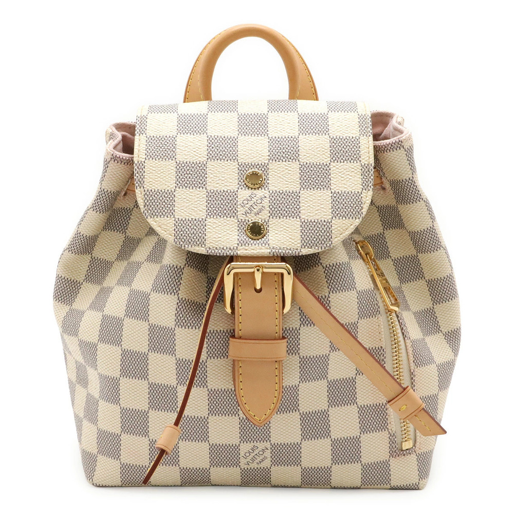 LOUIS VUITTON Damier Azur White Speronne Backpack Shoulder Bag